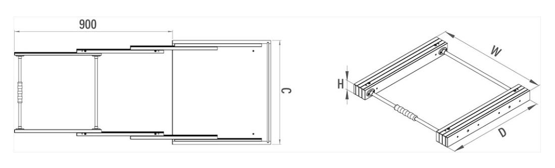 Fiókba szerelhető kihúzható asztalvasalat, antracit, 2 méretben Fiókba szerelhető kihúzható asztalvasalat, antracit, 2 méretben