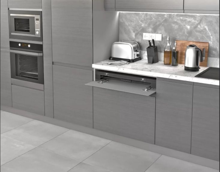 Fiókba szerelhető kihúzható asztalvasalat, antracit, 2 méretben Fiókba szerelhető kihúzható asztalvasalat, antracit, 2 méretben